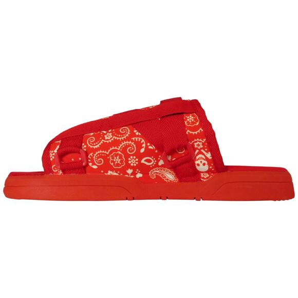 New DRACO Red/White Bandana Men's Slides Sz 11-11.5 -12 w/ Dust Bag - Picture 4 of 6